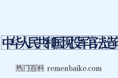 中华人民共和国现役军官法造句是什么意思的图片